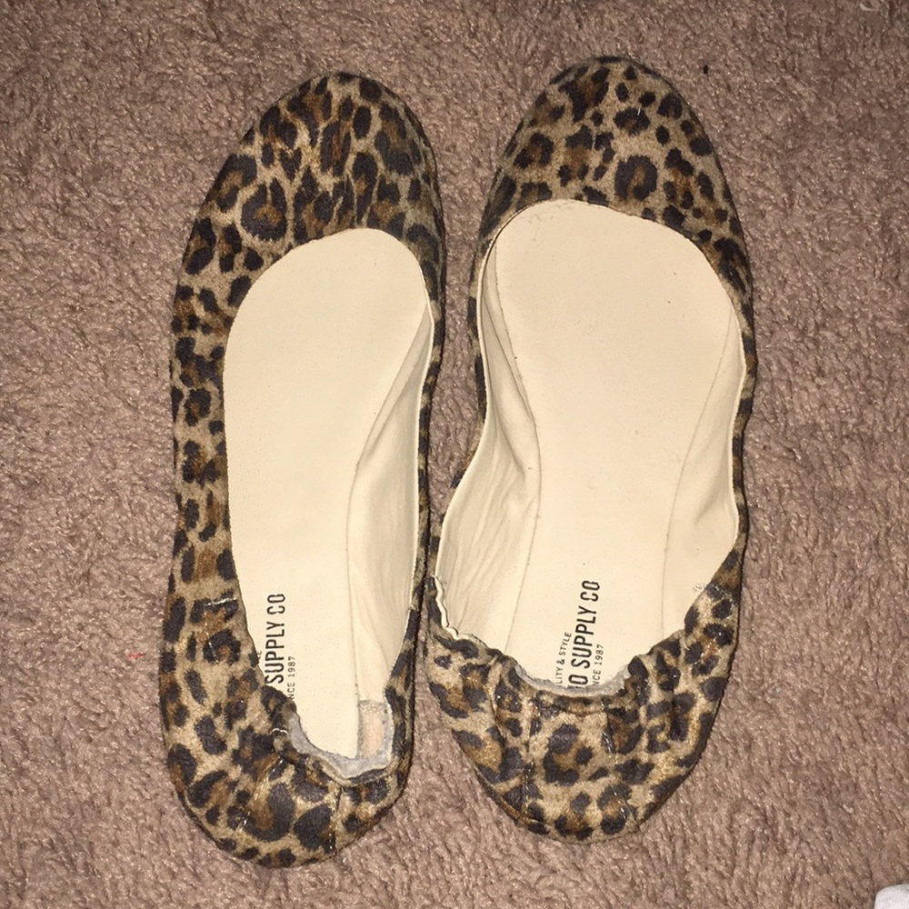 Cheetah print ballet flats NEVER WORN